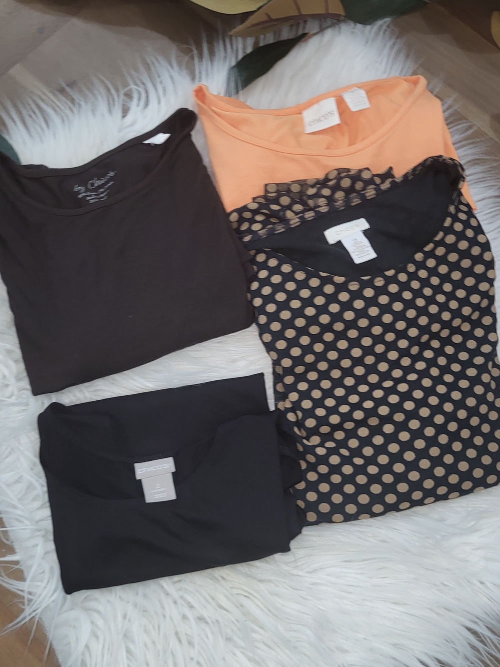 Chico's Size 2  Bundle Of 4 Pcs Women's Tops Tank Top Long Sleeve 3/4 Sleeve L